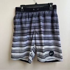 Nike striped swim trunk shorts board size Large
